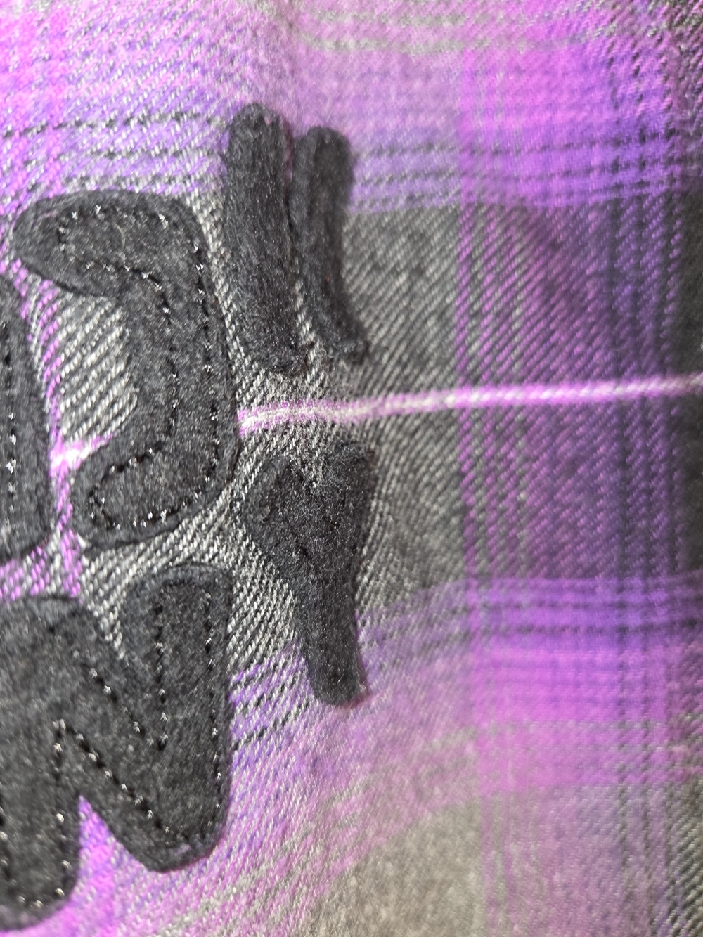 DKNY Purple and Gray Plaid  Sleep Pants - Picture 4 of 4